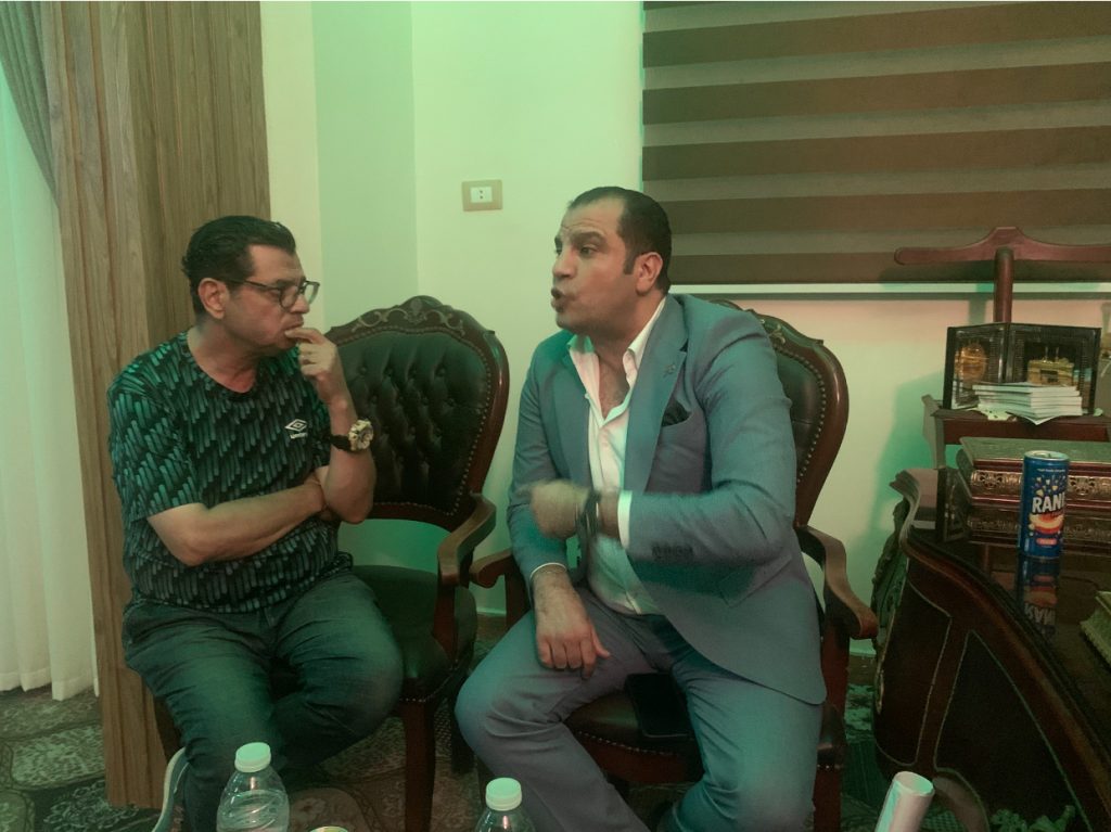 النائب هادي سالم يتحدث للزميل الكاتب الصحفي والناقد الرياضي كمال