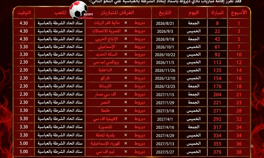 مباريات ديروط