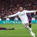 كيليان مبابي لاعب ريال مدريد يحتفل بهدف في الكلاسيكو