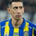 أنخيل دي ماريا لاعب روزاريو سنترال بقميصه الأزرق والأصفر خلال مباراة