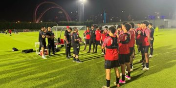 منتخب مصر للناشئين في مران الدوحة