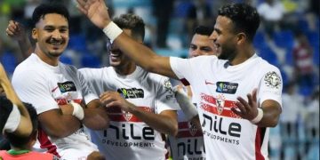 لاعبو الزمالك يحتفلون