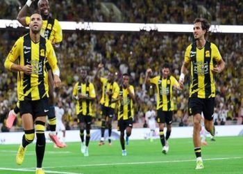احتفال لاعبي اتحاد جدة