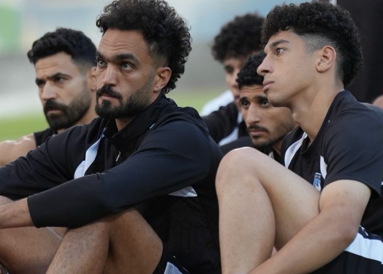 لاعبو بيراميدز في التدريبات