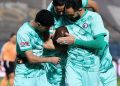 لاعبو بيراميدز يحتفلون بالفوز على وادي دجلة