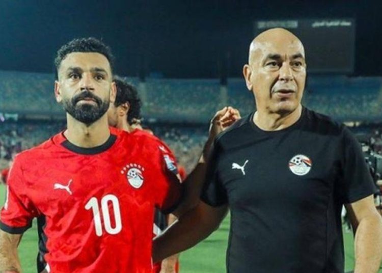 محمد صلاح وإبراهيم حسن مع منتخب مصر
