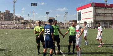 لاعبو شباب الزمالك أمام إنبي في دوري الشباب